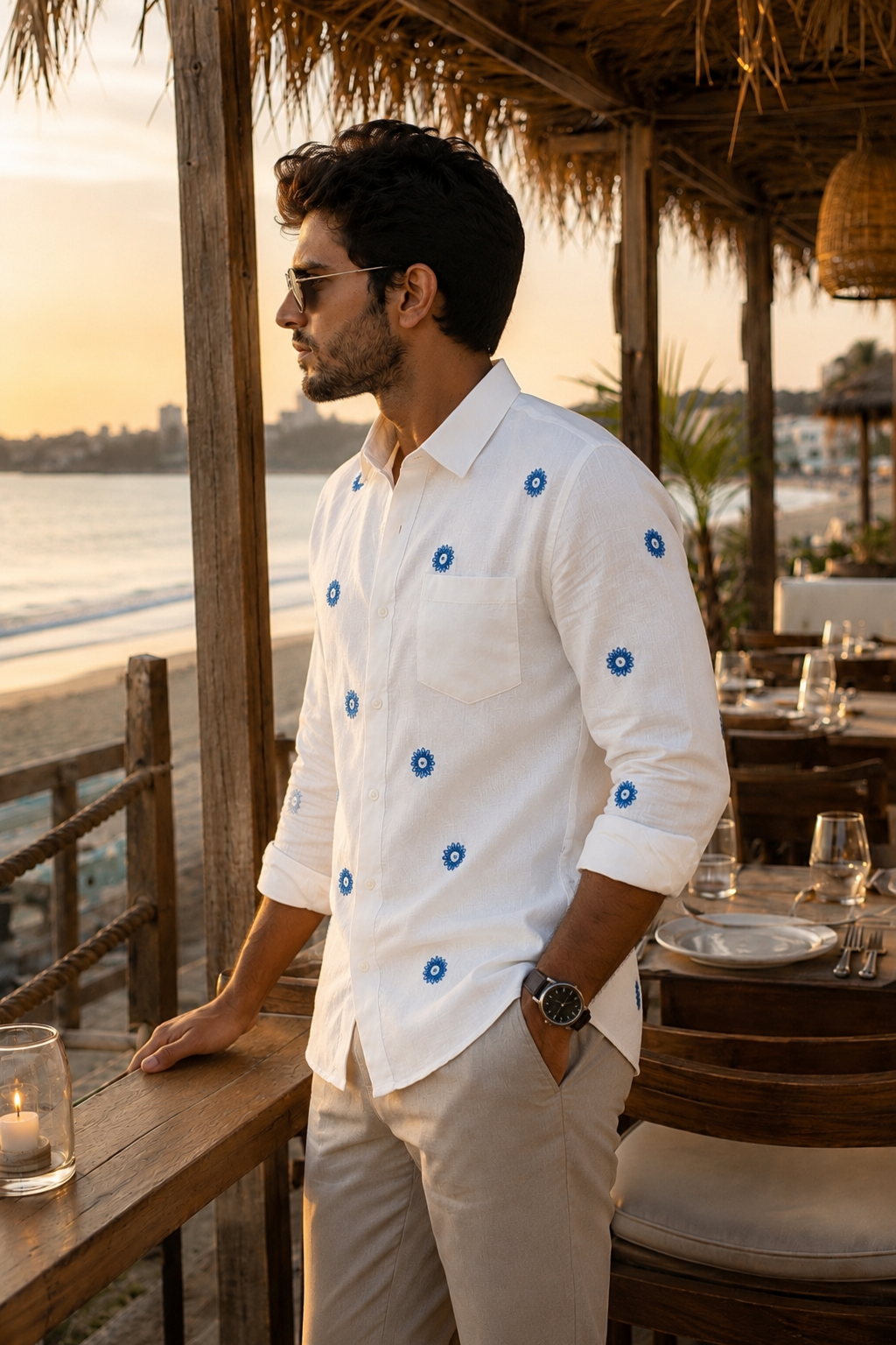 Premium Evil Eye Handwork Men’s Shirt