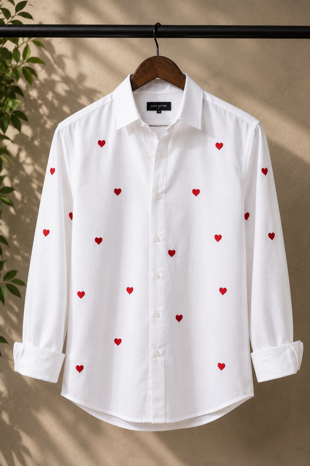 Premium Red Heart Handwork Men’s Shirt