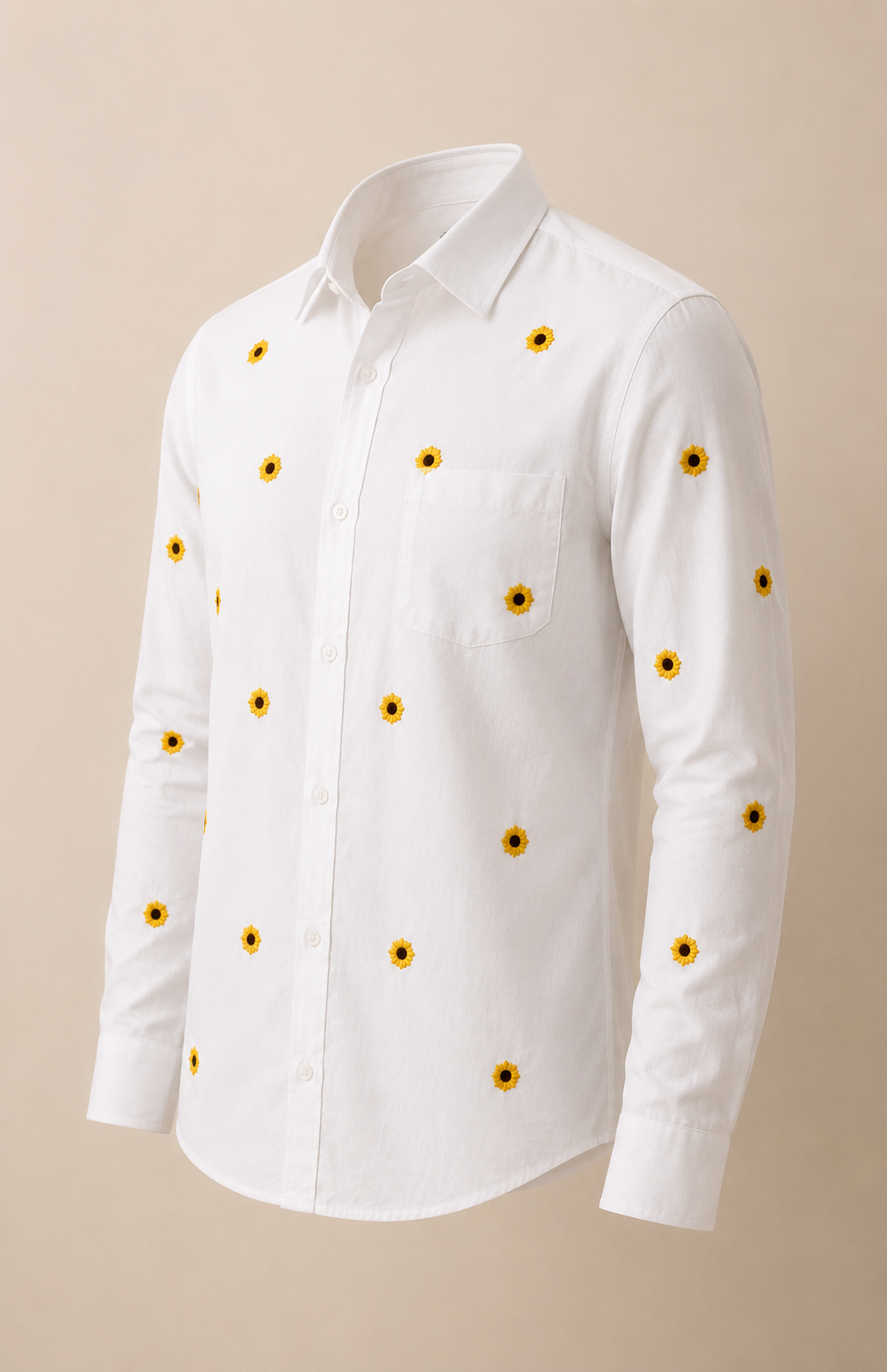 Premium Sunflower Handwork Men’s Shirt